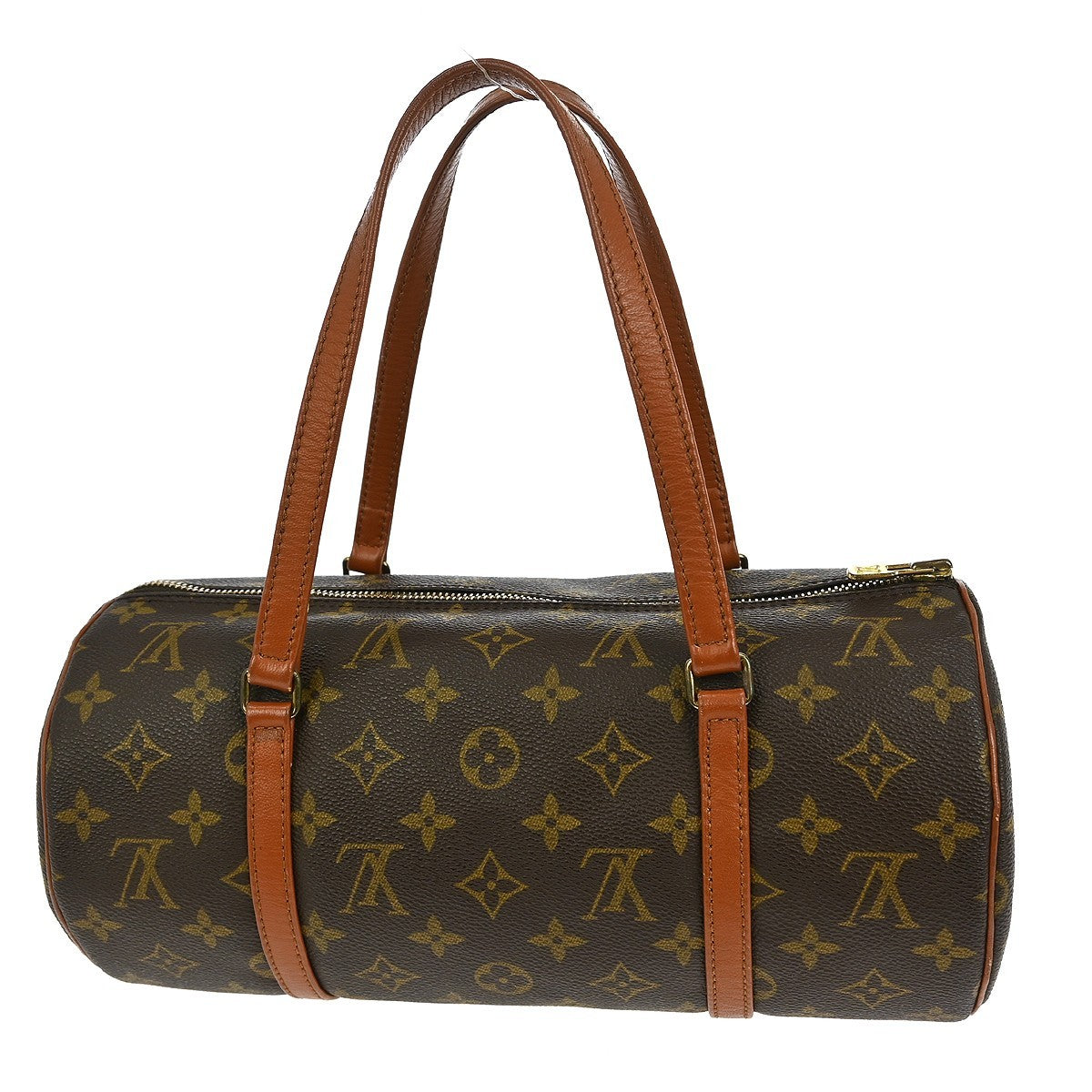 Louis Vuitton Papillon Handbag Monogram Canvas, Brown, Canvas, Handbag