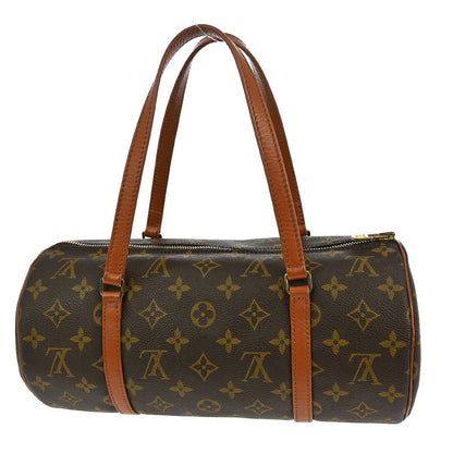 Louis Vuitton Papillon Handbag Monogram Canvas, Brown, Canvas, Handbag