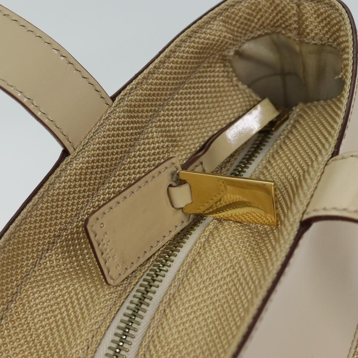 Celine Shoulder Bag Canvas, BEIGE, CANVAS, Shoulder bag