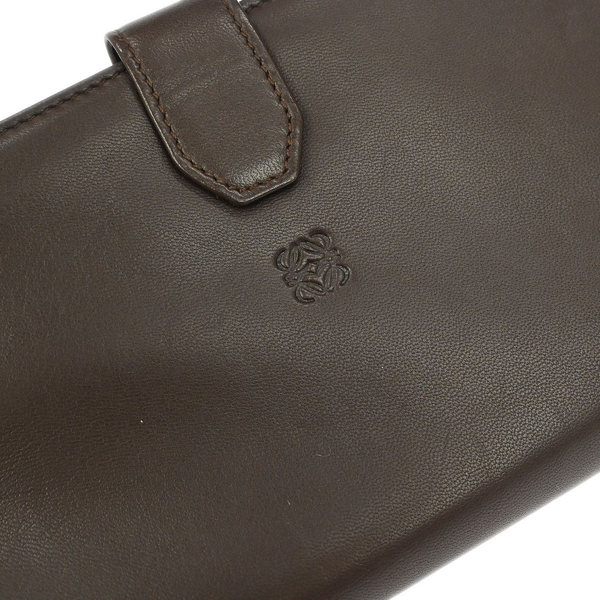 Loewe Anagram Wallet Leather, BROWN, LEATHER, Wallets