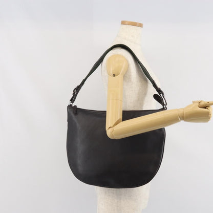 Gucci Vintage Shoulder Bag Leather, BLACK, CANVAS, Shoulder bag