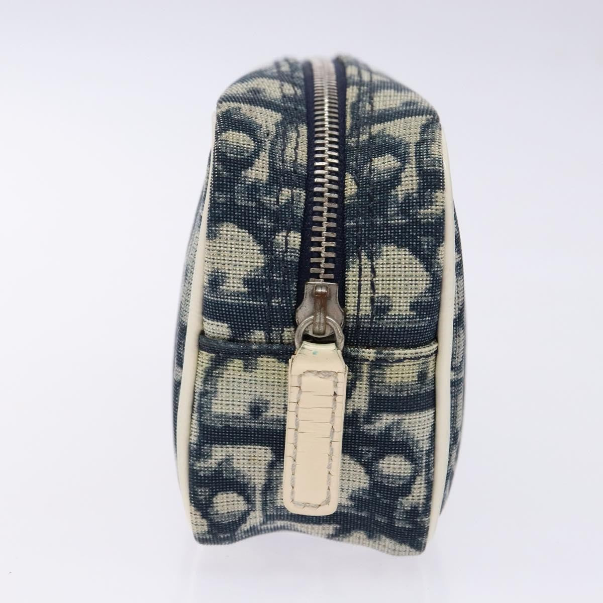 Christian Dior Vintage Trotter Pouch Diorissimo Canvas, NAVY, CANVAS, Clutche & pouche