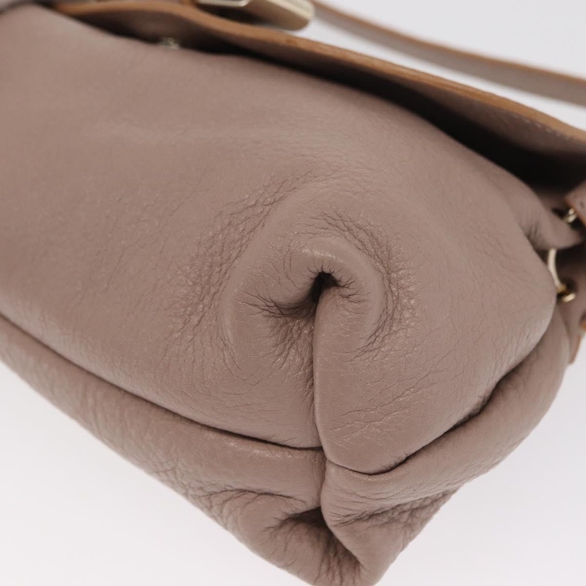 Chloe Lily Shoulder bag Leather, BEIGE, LEATHER, Handbag