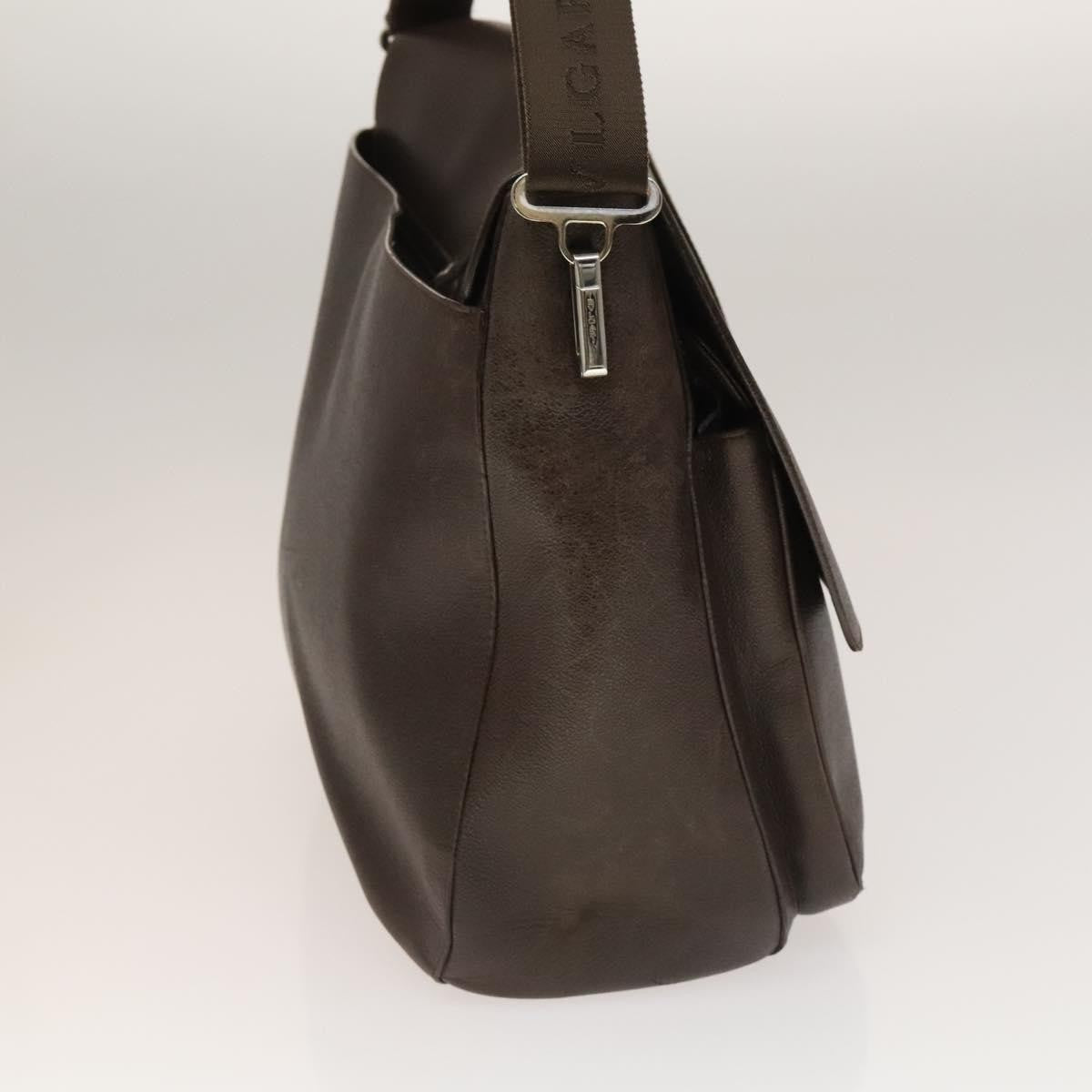 Bvlgari Flap shoulder Bag Leather, Brown, Leather, Shoulder Bag