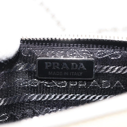 Prada Chain Crossbody Bag Vernice Saffiano Leather, WHITE, LEATHER, Shoulder bag