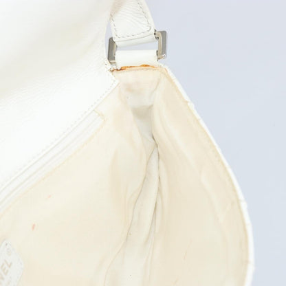 Chanel Vintage Timeless CC Adjustable Shoulder Bag Quilted Calfskin, White, Leather, Shoulder Bag