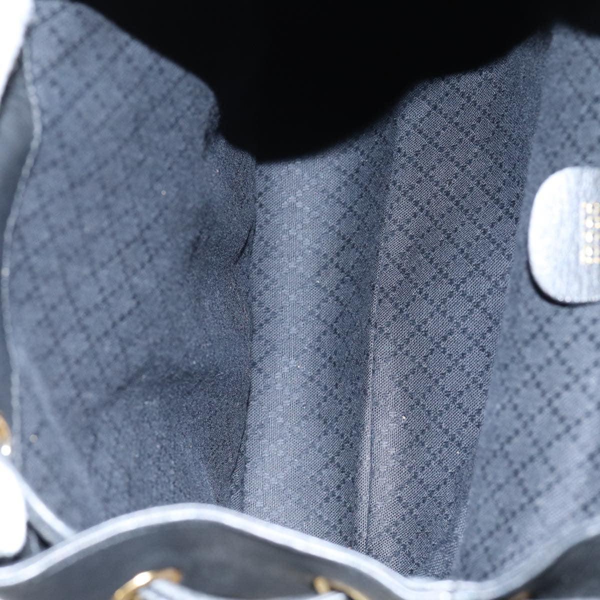 Gucci Vintage Bamboo Backpack Leather, BLACK, LEATHER, Backpack