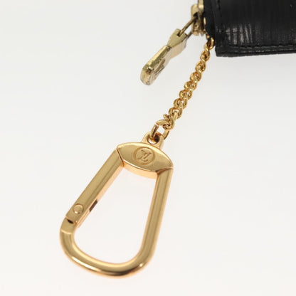 Louis Vuitton Pochette Clés Epi, BLACK, LEATHER, Wallets