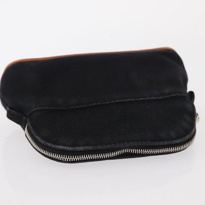 Hermes Bolide Travel Pouch Canvas, BLACK, CANVAS, Clutche & pouche