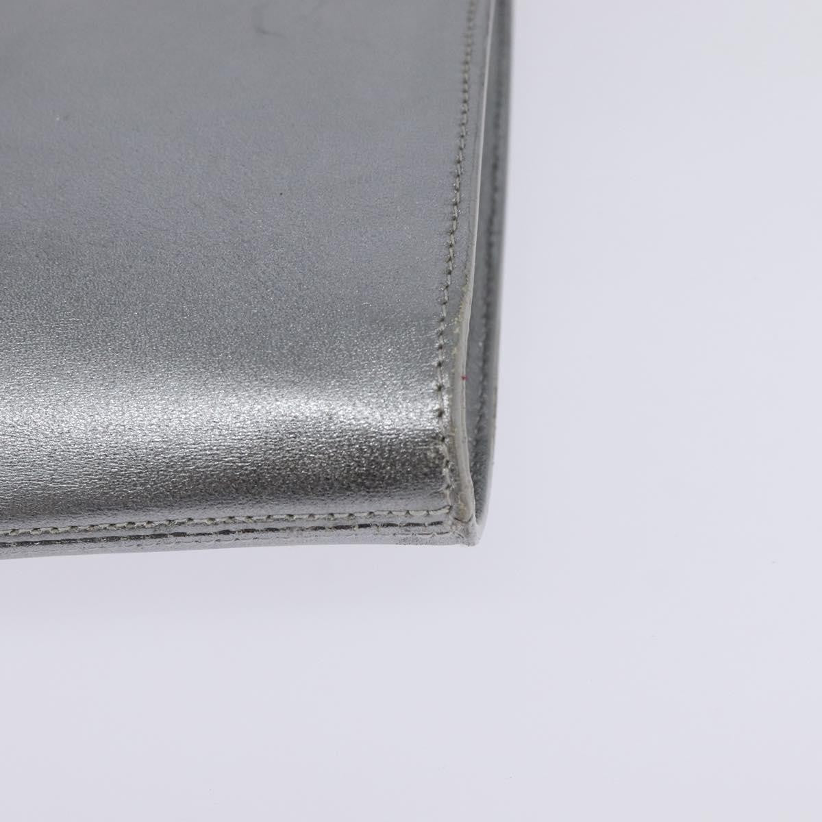 Salvatore Ferragamo Gancini Shoulder Bag Leather, SILVER, LEATHER, Shoulder bag