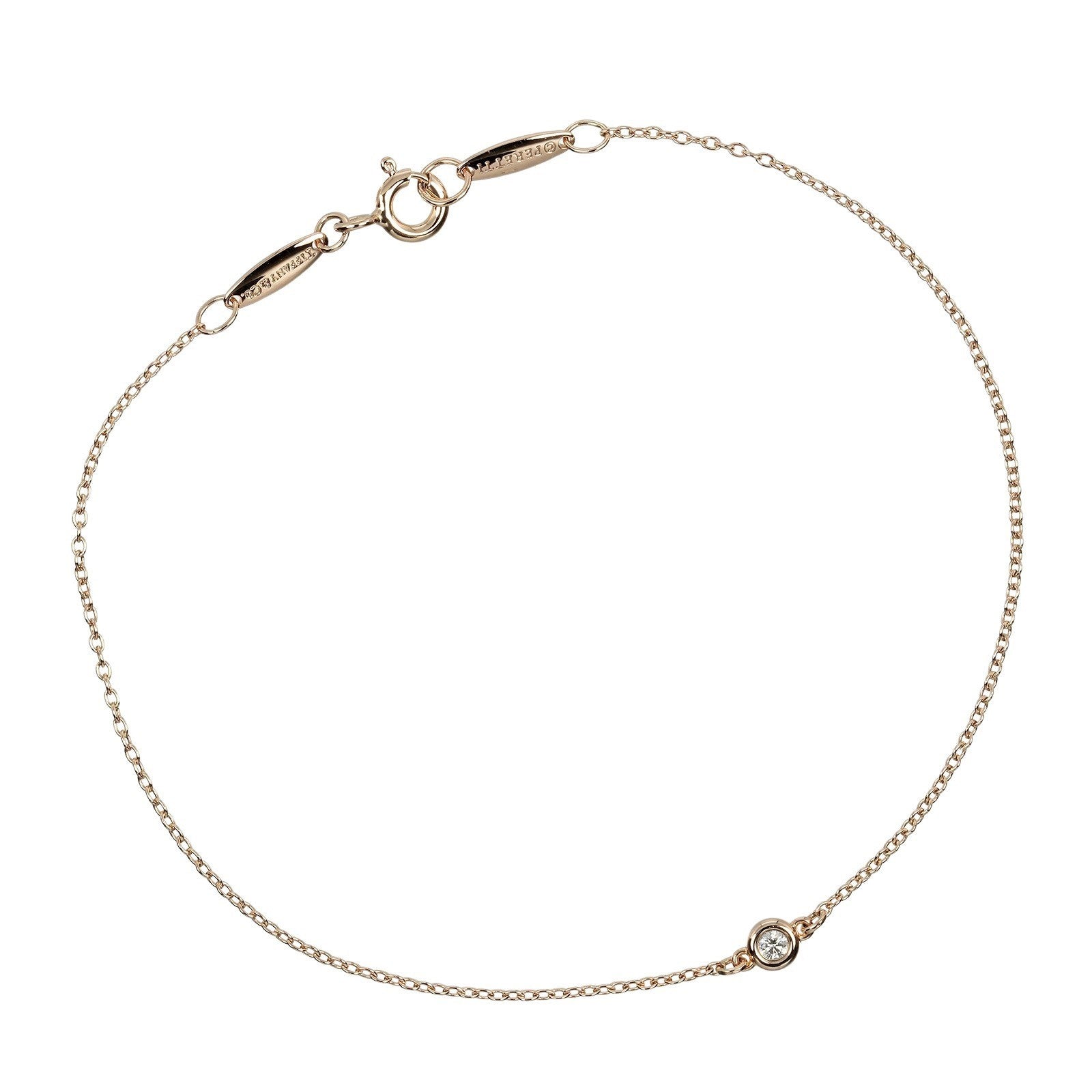 Tiffany & Co. Peretti Diamonds By The Yard Bracelet 18K Rose Gold with Diamond, GOLD, ROSE_GOLD, Bracelet