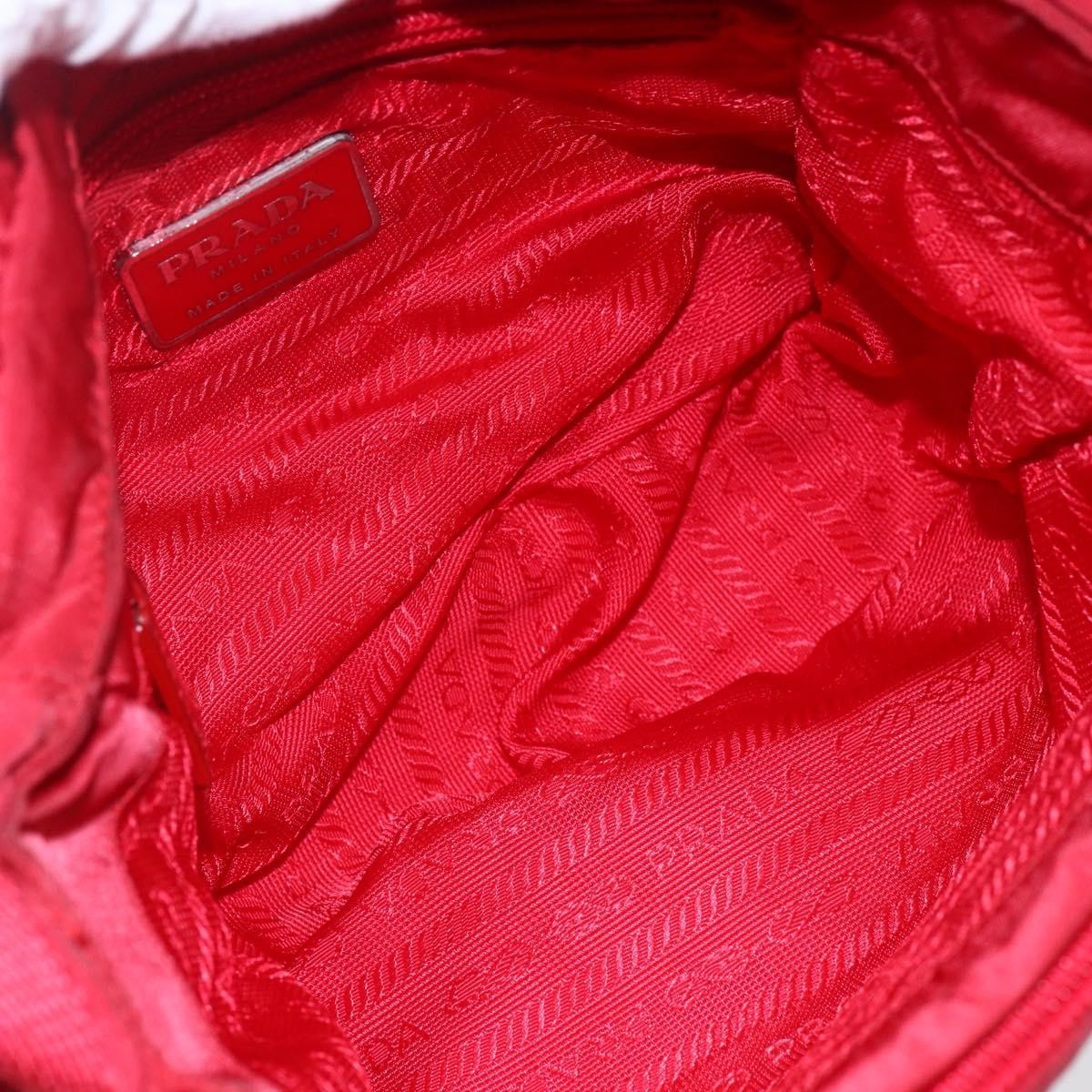 Prada Buckle Messenger Bag Tessuto, RED, NYLON, Shoulder bag