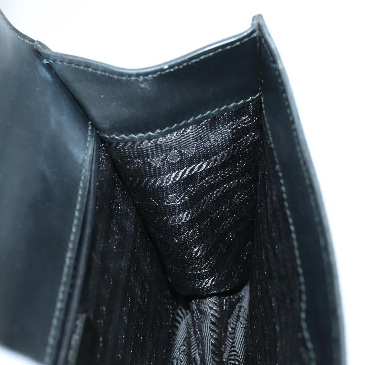 Prada Chain Flap Bag Saffiano Leather, SILVER, LEATHER, Shoulder bag