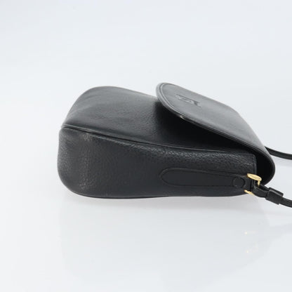 Burberry Vintage Shoulder Bag Leather, BLACK, LEATHER, Shoulder bag