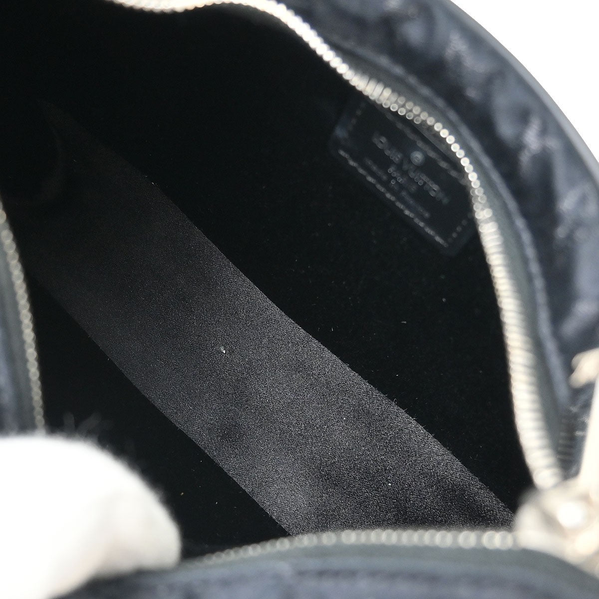Louis Vuitton Boulogne Handbag Monogram Satin, BLACK, SATIN, Shoulder bag