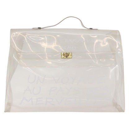 Hermes Kelly Handbag Vinyl, Clear, Plastic, Handbag