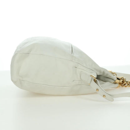 Chanel Rodeo Drive Hobo Leather, WHITE, LEATHER, Handbag