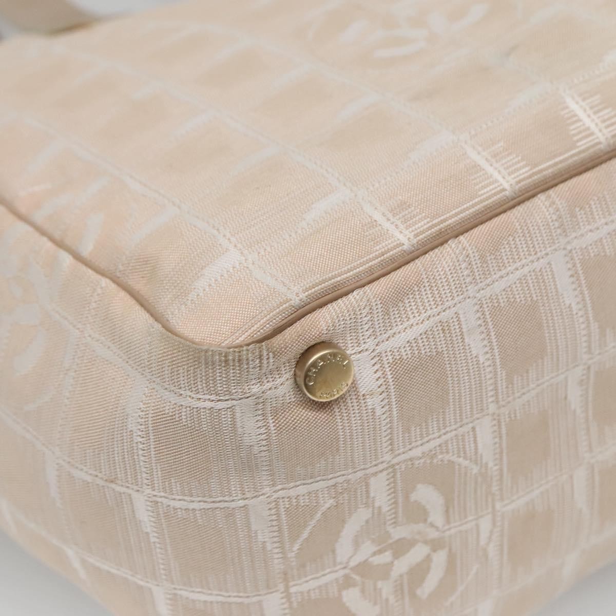 Chanel Travel Line Tote Nylon, BEIGE, NYLON, Tote bag