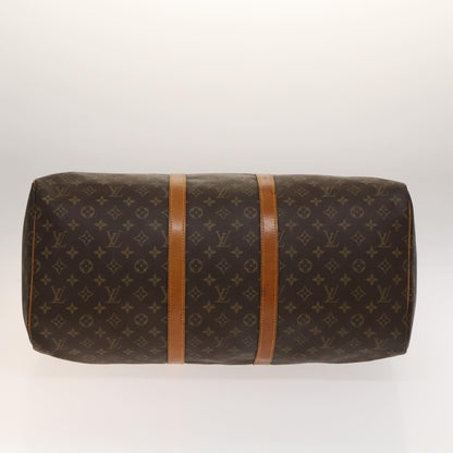 Louis Vuitton Keepall Bag Monogram Canvas, BROWN, CANVAS, Travel bag