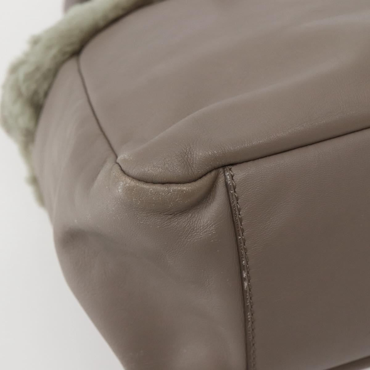 Salvatore Ferragamo Vala Leather, BEIGE, LEATHER, Handbag