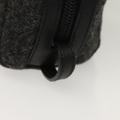 Prada Pochette Wool, BLACK, WOOL, Clutche & pouche