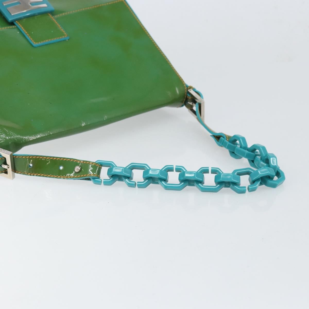Fendi Forever Big Mama Bag Patent, GREEN, PATENT_LEATHER, Shoulder bag