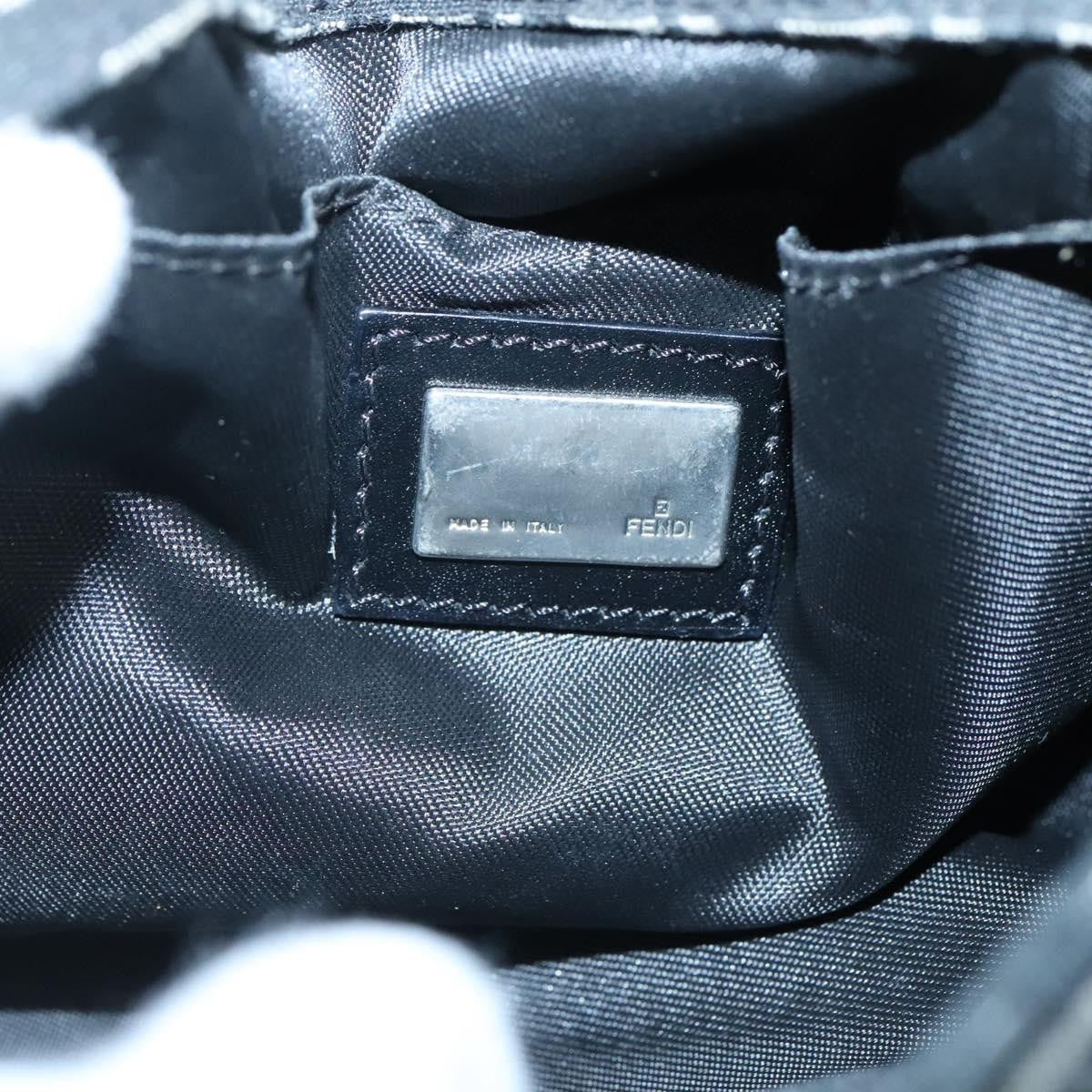Fendi Buckle Flap Shoulder Bag Zucchino canvas, BLACK, CANVAS, Shoulder bag