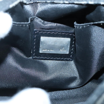 Fendi Buckle Flap Shoulder Bag Zucchino canvas, BLACK, CANVAS, Shoulder bag