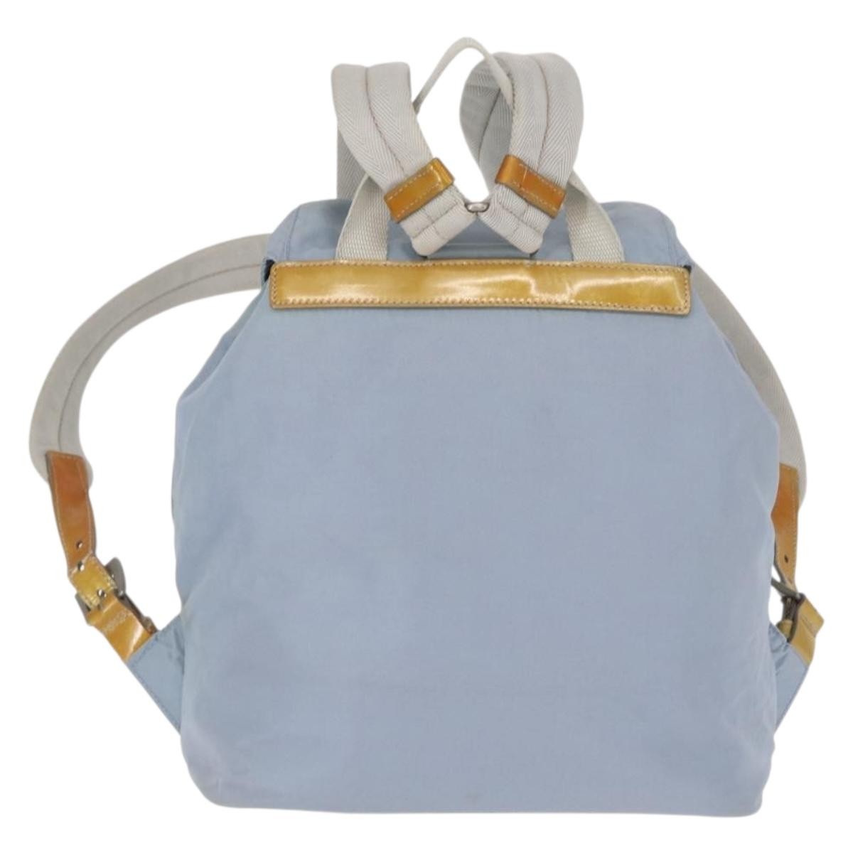 Prada Double Front Pocket Backpack Tessuto, BLUE, NYLON, Backpack