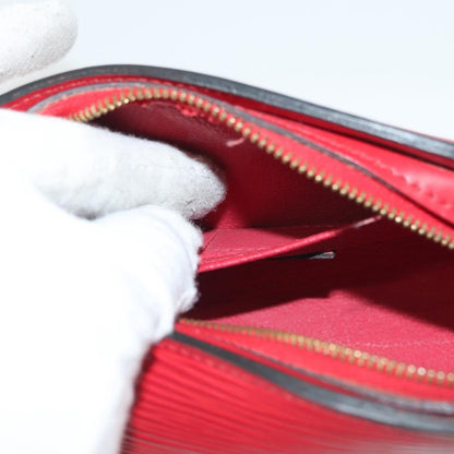 Louis Vuitton Dauphine Pochette Epi Leather, RED, LEATHER, Clutche & pouche