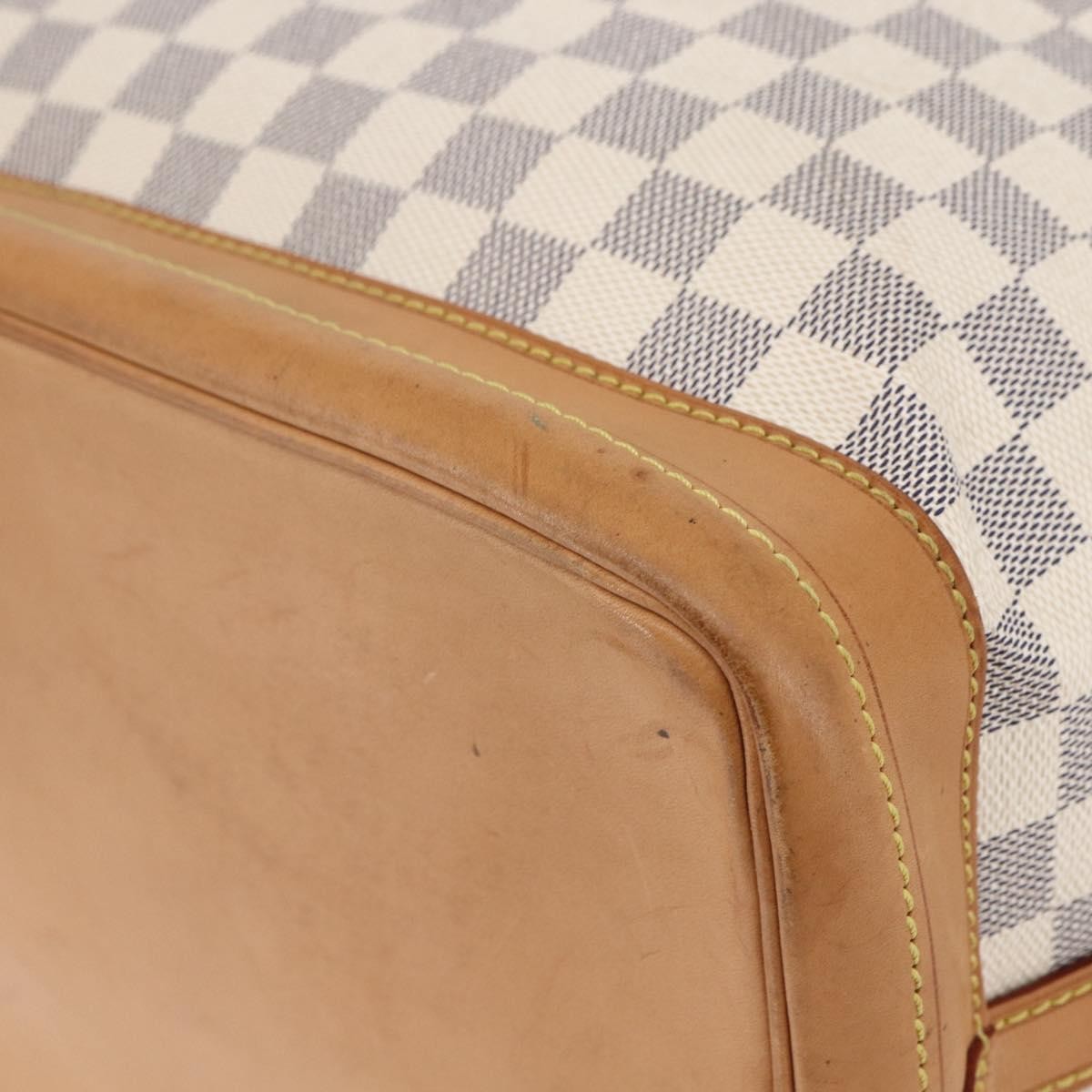 Louis Vuitton Noe Handbag Damier, WHITE, CANVAS, Shoulder bag