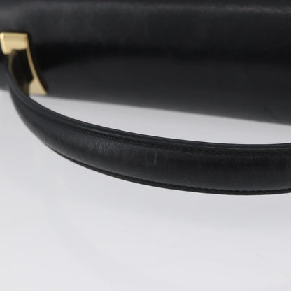 Salvatore Ferragamo Vintage Handbag Leather, BLACK, LEATHER, Handbag