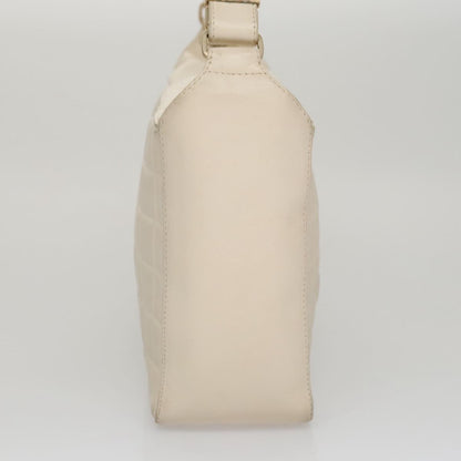 Chanel Chocolate Bar CC Shoulder Bag Quilted Leather, WHITE, LEATHER, Shoulder bag