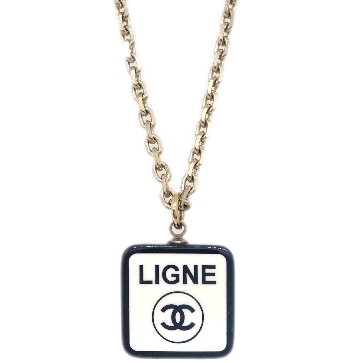 Chanel CC No.5 Pendant Necklace Metal, Gold, Gold Plated, Necklace