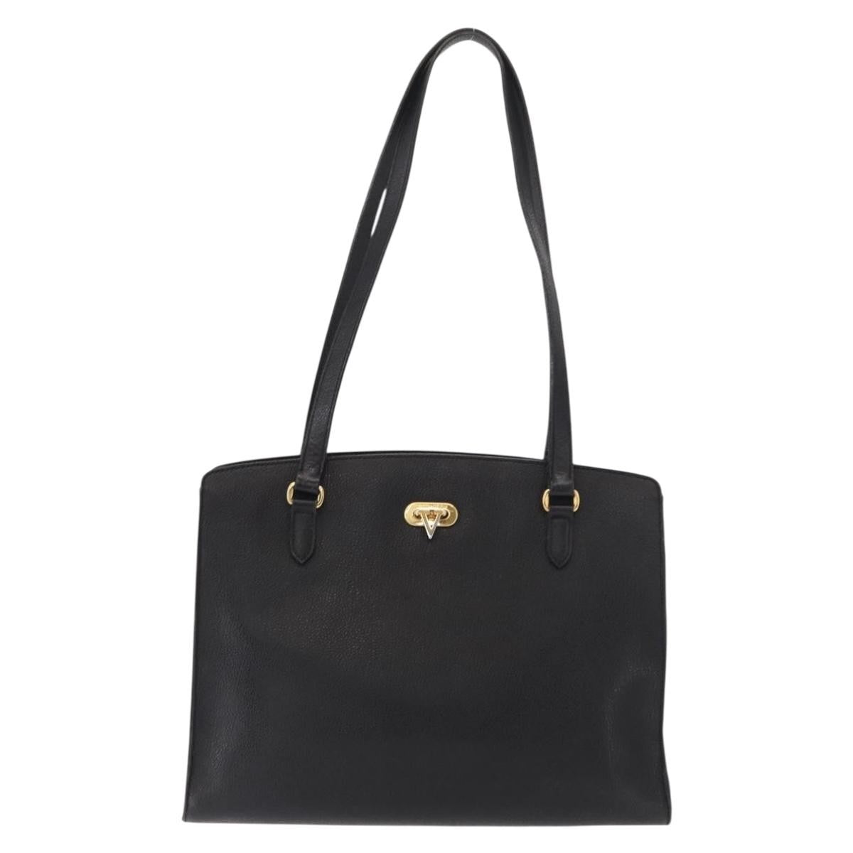 Valentino Garavani Vintage shoulder bag Leather, BLACK, LEATHER, Shoulder bag