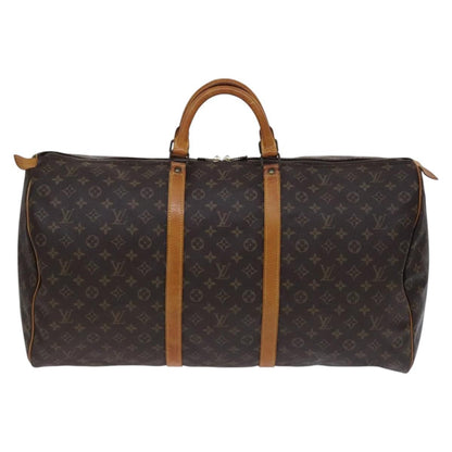 Louis Vuitton Keepall Bag Monogram Canvas, BROWN, CANVAS, Travel bag