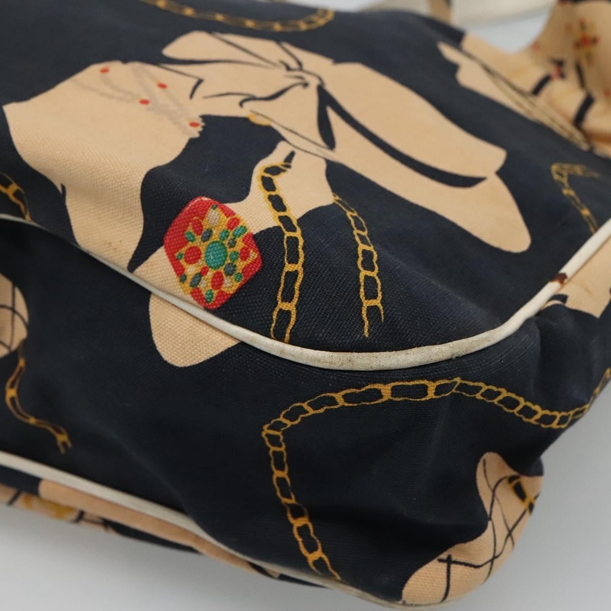 Chanel Miss Mademoiselle Shoulderbag Canvas, NAVY, CANVAS, Shoulder bag