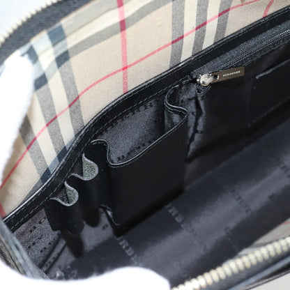 Burberry BUSINESS BAG BLACK LEATHER, BLACK, LEATHER, Briefcase