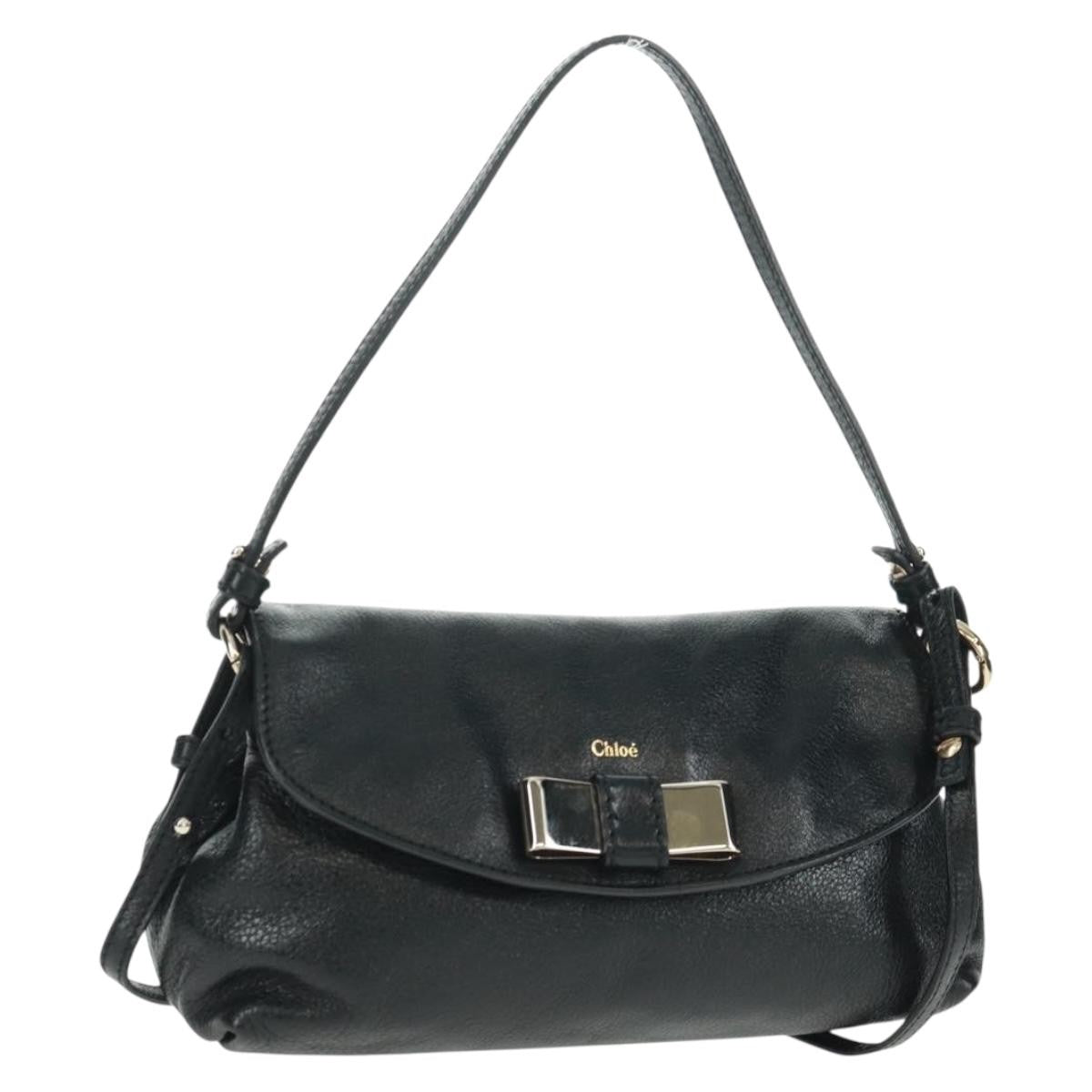 Chloe Lily Shoulder bag Leather, BLACK, LEATHER, Shoulder bag
