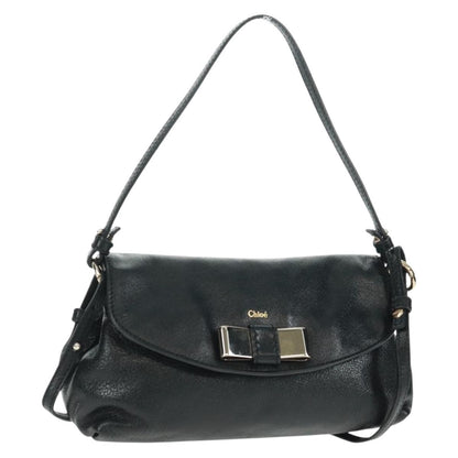 Chloe Lily Shoulder bag Leather, BLACK, LEATHER, Shoulder bag
