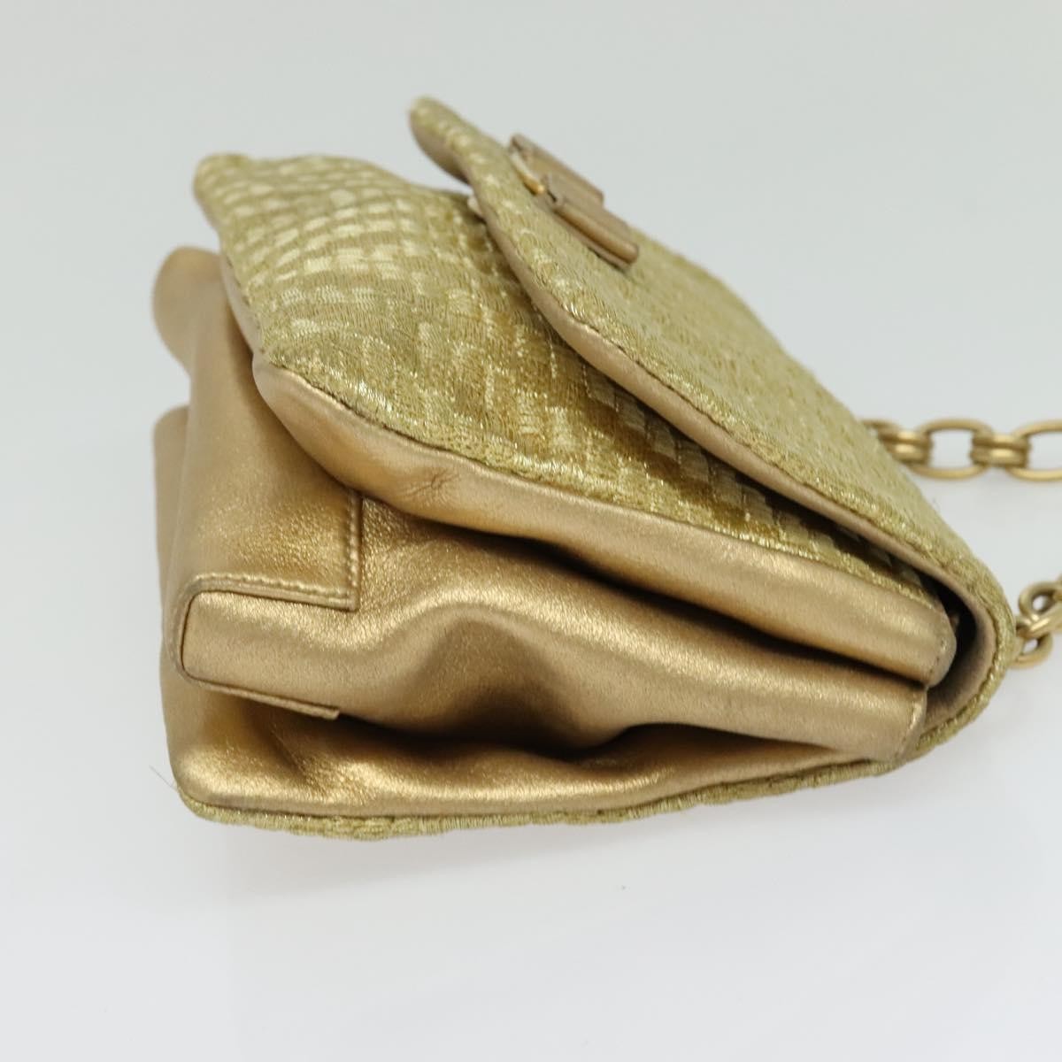 Salvatore Ferragamo Vala Shoulder Bag Leather, GOLD, LEATHER, Shoulder bag