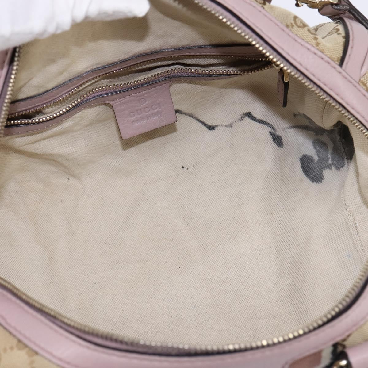 Gucci Vintage Web Boston Bag GG Canvas, BEIGE, CANVAS, Handbag