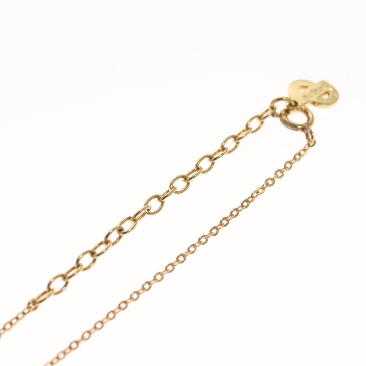 Christian Dior Vintage CD Pendant Necklace Metal with Crystals, GOLD, METAL, Necklace
