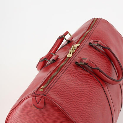 Louis Vuitton Keepall Bag Epi Leather, RED, LEATHER, Travel bag