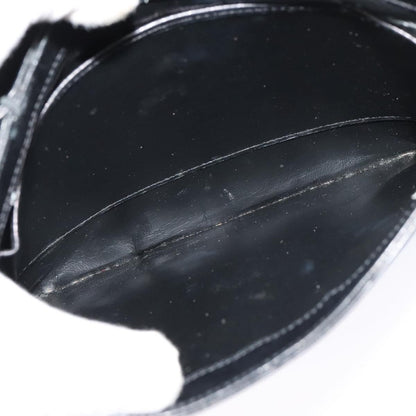 Gucci Vintage Turnlock Top Handle Bag Leather, BLACK, LEATHER, Shoulder bag