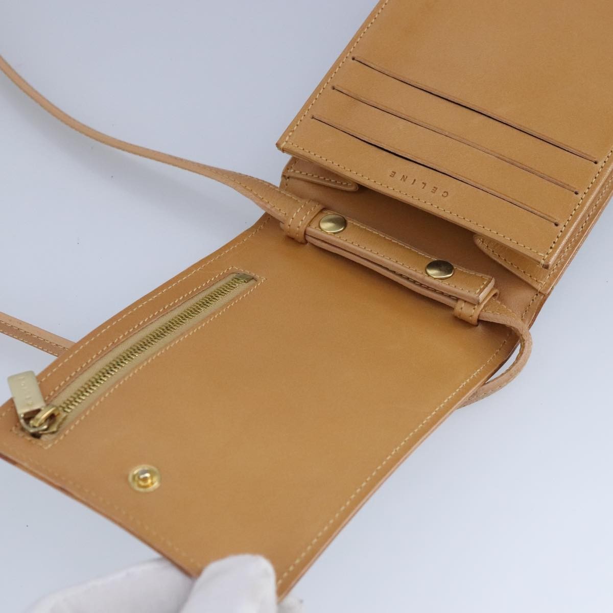 Celine Vintage Macadam Shoulder Bag C Macadam canvas, BLUE, CANVAS, Shoulder bag