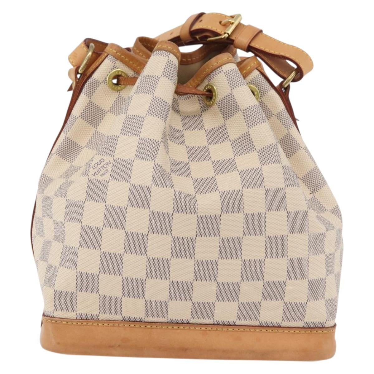 Louis Vuitton Noe Handbag Damier, White, Canvas, Handbag