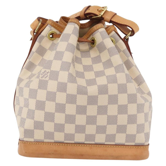 Louis Vuitton Noe Handbag Damier, White, Canvas, Handbag