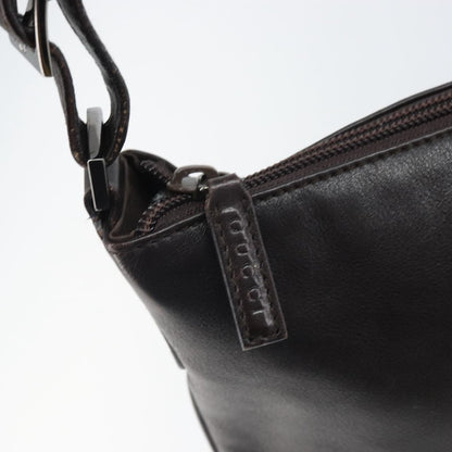 Gucci Vintage Shoulder Bag Leather, BLACK, CANVAS, Shoulder bag