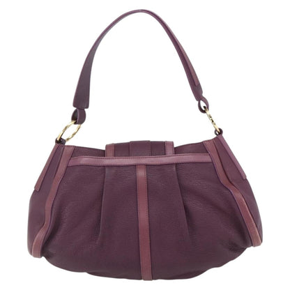 Bvlgari Chandra Satchel Leather, PURPLE, LEATHER, Shoulder bag